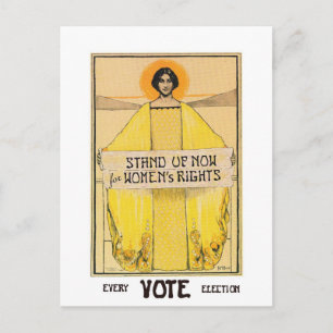 Vintage Art Vote Briefkaart voor de rechten van de