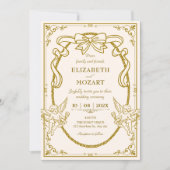 Vintage artistic baroque wedding kaart (Voorkant)