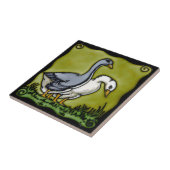Vintage Arts and Crafts Ducks Tegeltje (Zijkant)
