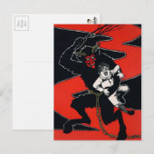 Vintage Artsy Krampus Briefkaart (Voorkant / Achterkant)