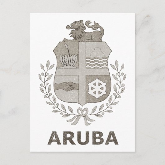 Vintage Aruba Briefkaart (Voorkant)