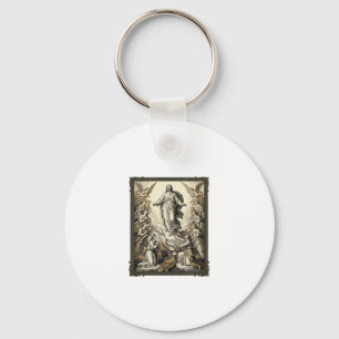 Vintage Ascension Engel Gravure Vector Kunst_1 Sleutelhanger