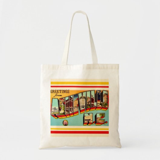 Vintage Asheville NC canvas tas (Voorkant)