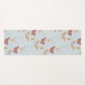 Vintage Asian Butterflies Yogamat (Achterkant (horizontaal))
