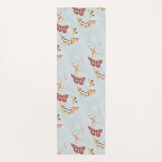 Vintage Asian Butterflies Yogamat (Voorkant)