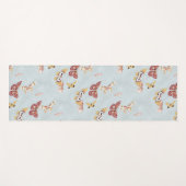 Vintage Asian Butterflies Yogamat (Voorkant (horizontaal))