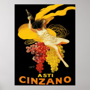 Vintage Asti Cinzano door Cappiello Poster