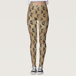Vintage Astrologie Maan Ster Patroon Leggings
