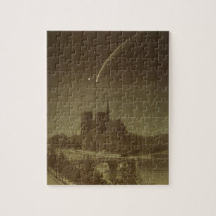Vintage Astronomie, Donati's komeet boven Parijs,  Legpuzzel