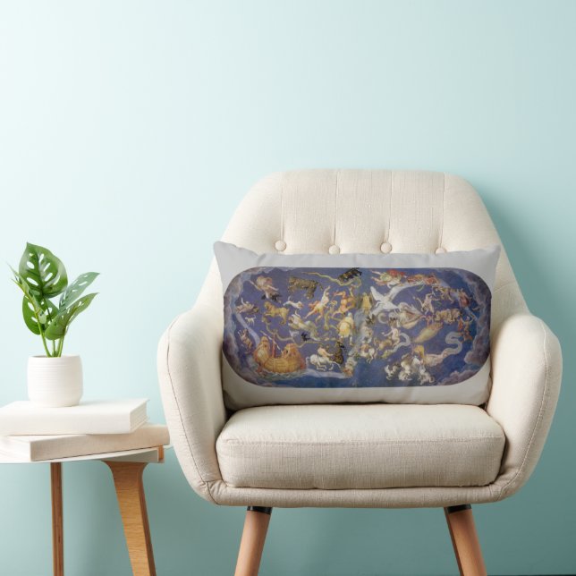 Vintage Astronomie Hemelconstellaties Fresco Kussen (Stoel)