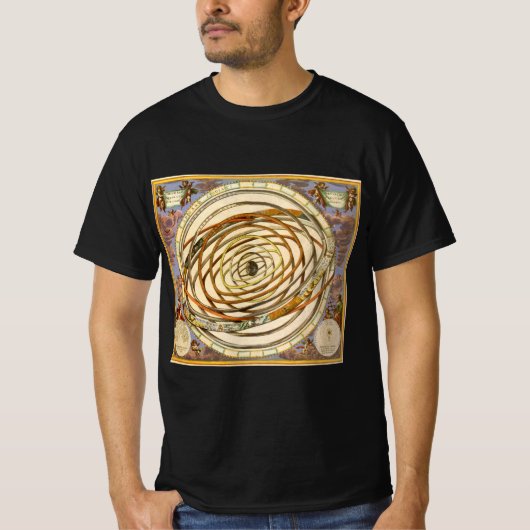 Vintage Astronomie Omloop Planeten, Andreas Cellar T-shirt (Voorkant)