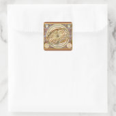 Vintage Astronomie Omloop Planeten, Andreas Cellar Vierkante Sticker (Tas)