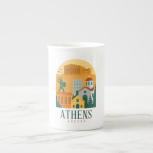 Vintage Athene Griekenland Reis Parthenon Mok 