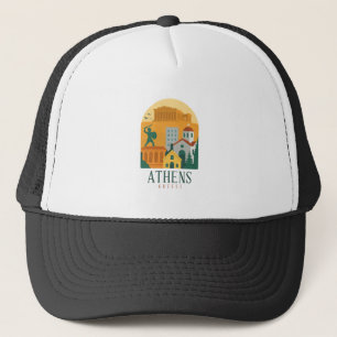 Vintage Athene Griekenland Reizen – Parthenon Trucker Pet