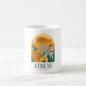 Vintage Athens Greece Travel – Parthenon City Koffiemok (Center)