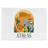 Vintage Athens Greece Travel – Parthenon Groot Cadeauzakje (Achterkant)