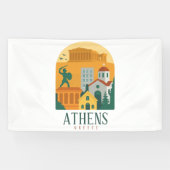 Vintage Athens Greece Travel – Parthenon Spandoek (Horizontaal)