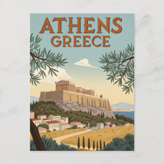 Vintage Athens Travel Briefkaart