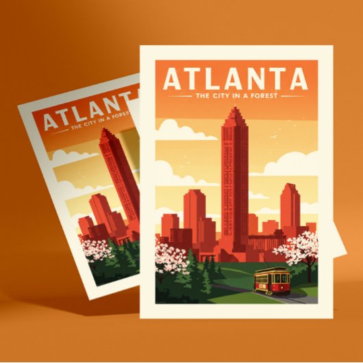 Vintage Atlanta Briefkaart