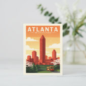 Vintage Atlanta Briefkaart (Staand voorkant)
