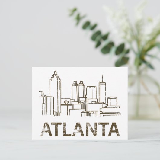 Vintage Atlanta Briefkaart (Staand voorkant)