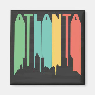 Vintage Atlanta Cityscape Magneet