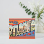 Vintage Atlanta Groeten Briefkaart (Staand voorkant)