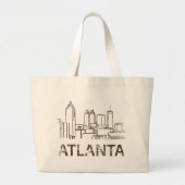Vintage Atlanta Grote Tote Bag (Voorkant)