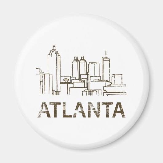 Vintage Atlanta Magneet (Voorkant)