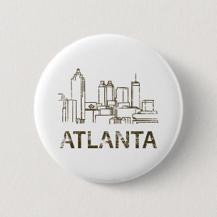 Vintage Atlanta Ronde Button 5,7 Cm