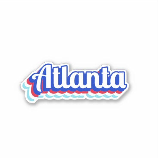Vintage Atlanta Sticker (Voorkant)