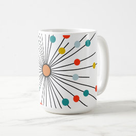 Vintage Atomic Dot Retro Koffiemok