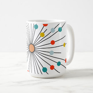 Vintage Atomic Dot Retro Koffiemok