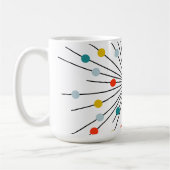 Vintage Atomic Dot Retro Koffiemok (Links)