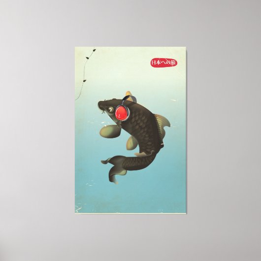 Vintage Audio Koi Canvas Afdruk (Voorkant)