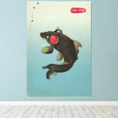 Vintage Audio Koi Canvas Afdruk (Insitu (Houten vloer))