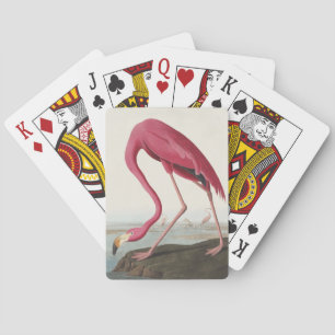 Vintage Audubon Amerikaanse Flamingo Roze Vogel Ku Pokerkaarten