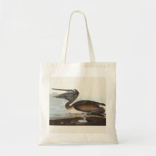 Vintage Audubon Bruine Pelikaan Kustvogel Kunst Tote Bag