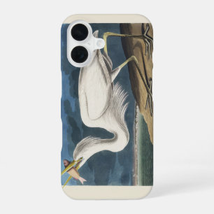 Vintage Audubon Grote Witte Reiger Vogelkunst iPhone 16 Hoesje