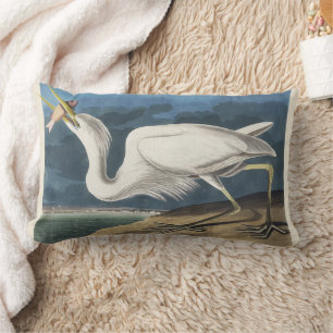 Vintage Audubon Grote Witte Reiger Vogelkunst Kussen