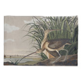 Vintage Audubon Langbekwulp Vogelkunst Kussensloop (Achterkant)