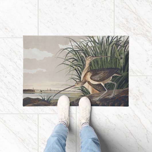 Vintage Audubon Long-billed Curlew Bird Art Deurmat (Binnen)
