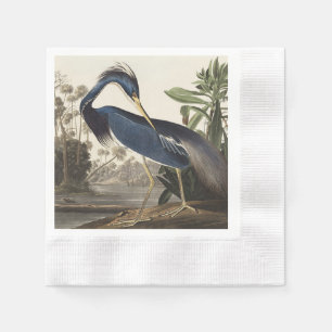Vintage Audubon Louisiana Reiger Vogelkunst Servet