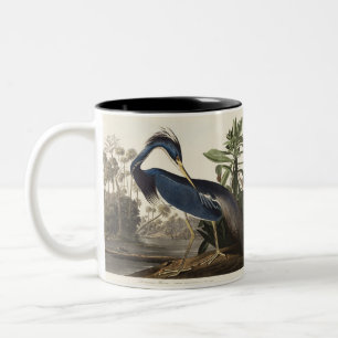 Vintage Audubon Louisianaanse Reiger Vogel Kunst Tweekleurige Koffiemok