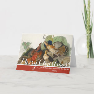 Vintage Audubon Moorse Bos Natuur Kunst Feestdagen Kaart