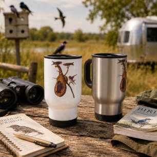 Vintage Audubon Paarse Purperzwaluw Vogel Reisbeker