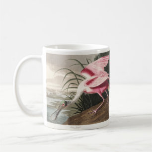 Vintage Audubon Roze Lepelaar Vogelkunst Koffiemok
