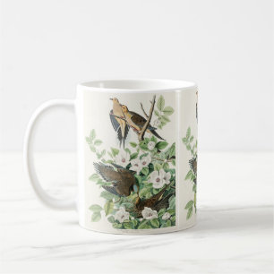 Vintage Audubon Treurduif Vogel Bloem Kunst Koffiemok