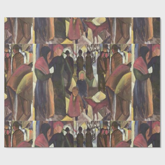 Vintage August Macke Farewell Cadeaupapier (Vlak)