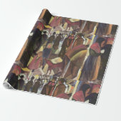 Vintage August Macke Farewell Cadeaupapier (Uitgerold)